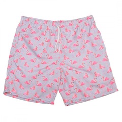 Short Praia Modaze Slim Flamingo - Masculino - Foto 3