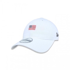 Boné Aba Curva New Era 9Twenty Bandeira Estados Unidos St Mini Flag White - Ajustável - Adulto - Foto 1