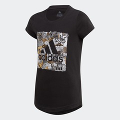 Camiseta adidas Must Haves Doodle Badge of Sport - Infantil - Foto 2