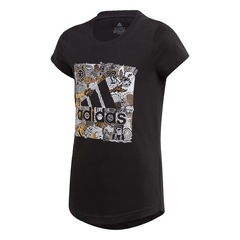 Camiseta adidas Must Haves Doodle Badge of Sport - Infantil - Foto 1