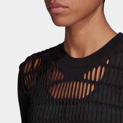 Camiseta de Manga Longa adidas Warp Knit - Feminina - Foto 11