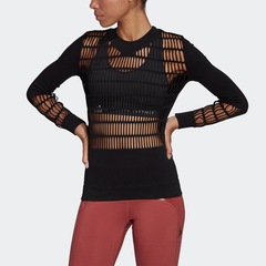 Camiseta de Manga Longa adidas Warp Knit - Feminina - Foto 4