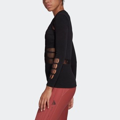 Camiseta de Manga Longa adidas Warp Knit - Feminina - Foto 5