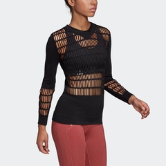 Camiseta de Manga Longa adidas Warp Knit - Feminina - Foto 7