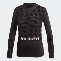 Camiseta de Manga Longa adidas Warp Knit - Feminina - Foto 8