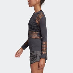 Camiseta de Manga Longa adidas Warp Knit - Feminina - Foto 4