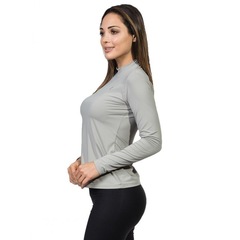 Camisa Extreme Uv com Proteção Solar Gola Alta e Repelente de Insetos Ice - Feminina - Foto 2