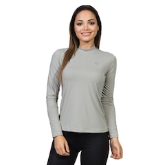Camisa Manga Longa Extreme Uv Proteção Solar Gola Alta Ice - Feminina - Foto 1