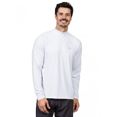 Camiseta Manga Longa Extreme UV Ice Gola Alta com Proteção Solar  - Masculina - Foto 1