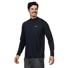 Camiseta Manga Longa Extreme UV Ice Gola Alta com Proteção Solar  - Masculina - Foto 2