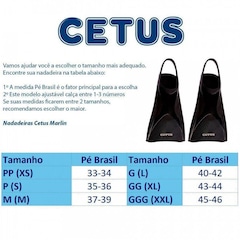 Nadadeira de Natação Cetus Marlin - Adulto - Foto 5