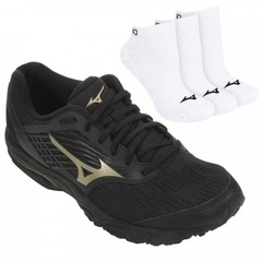 Kit Mizuno: Tênis Dynasty 3 + Meias - 3 Pares - Masculino - Foto 1