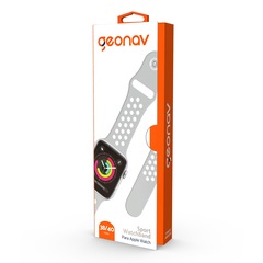 PULSEIRA SPORT APPLE WATCH 38/40 - CINZA/BRANCA WBS40GW - Foto 1