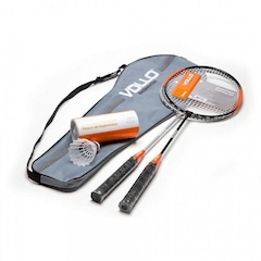 Kit Badminton Vollo Sports VB002 com 2 Raquetes, 3 Petecas e Raqueteira - Foto 1