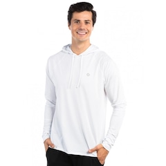 Camiseta Manga Longa com Capuz Extreme UV e Encaixe de Dedo New Dry - Masculina - Foto 1