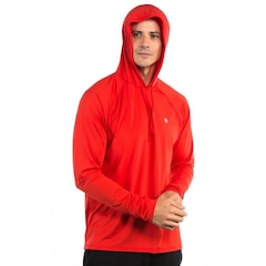 Camiseta Manga Longa com Capuz Extreme UV e Encaixe de Dedo New Dry - Masculina - Foto 3