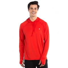 Camiseta Manga Longa com Capuz Extreme UV e Encaixe de Dedo New Dry - Masculina - Foto 1