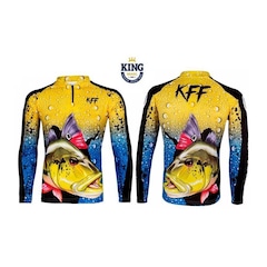 Camiseta de Pesca Manga Longa King Brasil Sublimada Tucunaré - Masculina - Foto 4