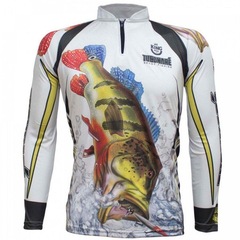 Camiseta Manga Longa de Pesca King Brasil Tucunaré - Masculina - Foto 1