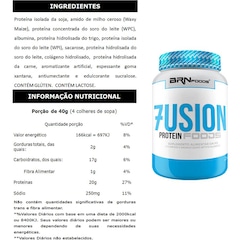 Kit BRN Foods Whey Protein Fusion - Chocolate 900g + BCAA Fit -100g + Creatina Foods - 100g - Foto 2