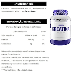 Kit BRN Foods Whey Protein Fusion - Chocolate 900g + BCAA Fit -100g + Creatina Foods - 100g - Foto 4