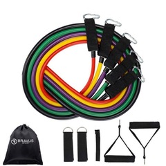 Kit de Elástico Extensor Bravus Sport Tubing Pro - 11 Peças - Foto 1