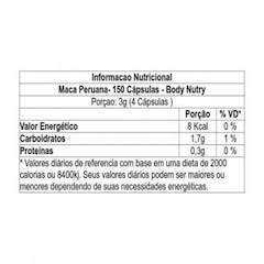 Maca Peruana Body Nutry- 150 cápsulas - Foto 2