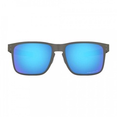 Óculos de Sol Oakley Holbrook Metal Matte Gunmetal Prizm Sapphire Polarized - Unissex - Foto 3