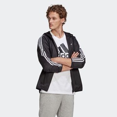 Jaqueta Corta-Vento adidas Primegreen Essentials 3-Stripes - Masculina - Foto 4