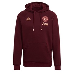 Blusão de Moletom com Capuz Manchester United adidas Travel - Masculino - Foto 3