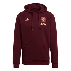 Blusão de Moletom com Capuz Manchester United adidas Travel - Masculino - Foto 1