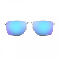 Óculos de Sol Oakley Ejector Satin Chrome W Prizm Sapphire - Unissex - Foto 2