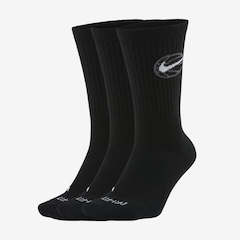 Kit Meias Cano Médio Nike Everyday Crew com 3 Pares - Adulto - Foto 1