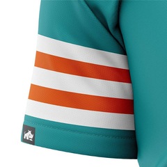 Camiseta Miami Dolphis Dry Retrô Rinno Force - Masculina - Foto 4
