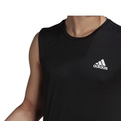 Camiseta Regata adidas Aeroready Designed to Move 3-Stripes - Masculina - Foto 2