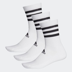 Kit de Meias Cano Médio adidas 3-Stripes com 3 Pares - Adulto - Foto 2