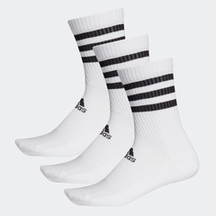 Kit de Meias Cano Médio adidas 3-Stripes com 3 Pares - Adulto - Foto 3