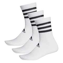 Kit de Meias Cano Médio adidas 3-Stripes com 3 Pares - Adulto - Foto 1