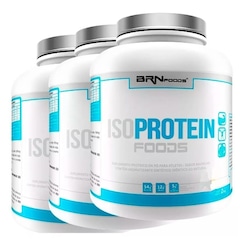 Kit 2x Iso Protein BRN Foods - Morango -  2kg + 1x Iso Protein - Chocolate - 2kg - Foto 1