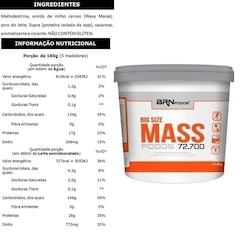 Kit 2x Iso Protein BodyBuilders - Chocolate - 2kg + Creatina - 300g + Big Size Mass Foods BRN Foods - Chocolate - 6Kg - Foto 3