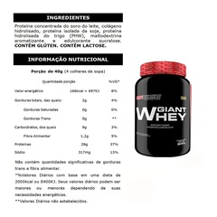 Kit 2x Giant Whey - Choc/Mor - 900g + 2x Creatina - 100g + 2x BCAA - Tang - 100g + Coqueteleira - Foto 2