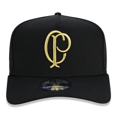 Boné Aba Curva New Era 9Forty A-Frame Corinthians Futebol - Snapback - Adulto - Foto 2