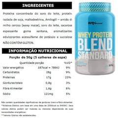 Kit 2x Whey Protein BRN Foods Blend Standard - 900g + 2x Creatina + 2x BCAA + Coqueteleira - Foto 2