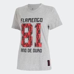 Camiseta do Flamengo adidas Estampada - Feminina - Foto 3