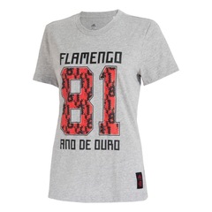 Camiseta do Flamengo adidas Estampada - Feminina - Foto 1