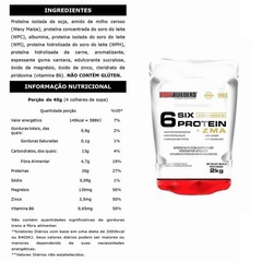 6 Six Protein Advanced + ZMA Refil 2kg CHOC b.b - Foto 2