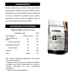 Whey Protein Isolado Bodybuilders 6 Six Gold Isolate Baunilha - 2kg - Foto 2