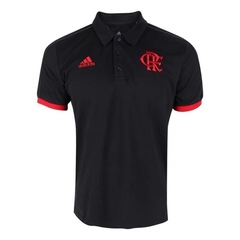 Camisa Polo do Flamengo adidas 3S - Masculina - Foto 1