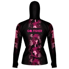 Camiseta de Pesca Go Fisher com Capuz e Proteção Solar Gocpzf 04 - Feminina - Foto 2