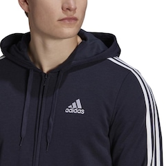 Blusão Moleton adidas Essentials 3 Listras - Masculino - Foto 2